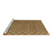 Sideview of Machine Washable Abstract Brown Modern Rug, wshabs4618brn