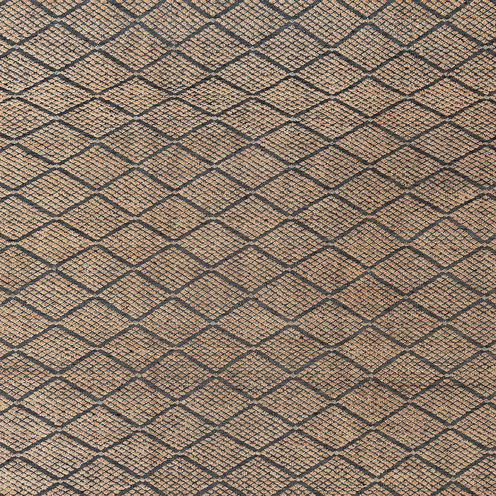 Square Abstract Dark Brown Modern Rug, abs4618