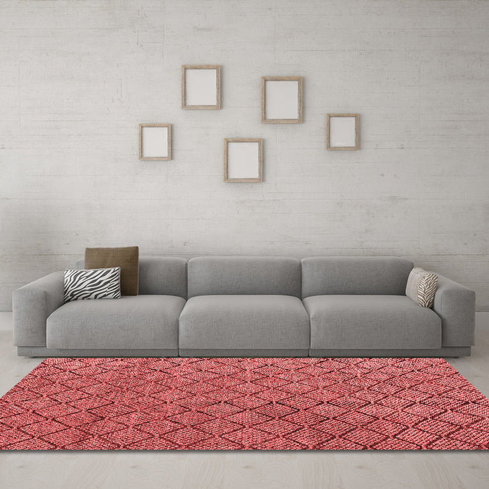 Modern Red Washable Rugs