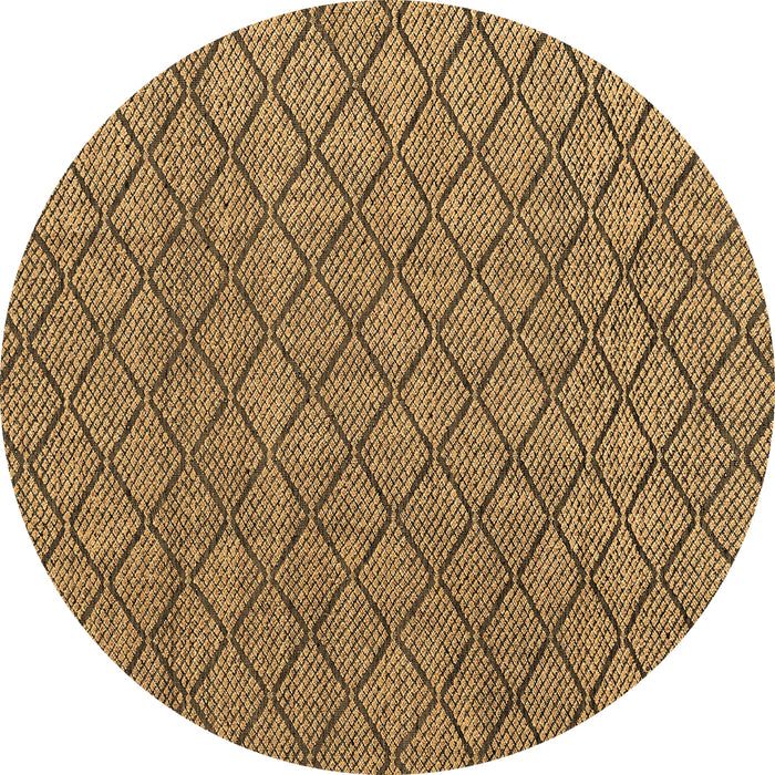 Round Machine Washable Abstract Brown Modern Rug, wshabs4618brn