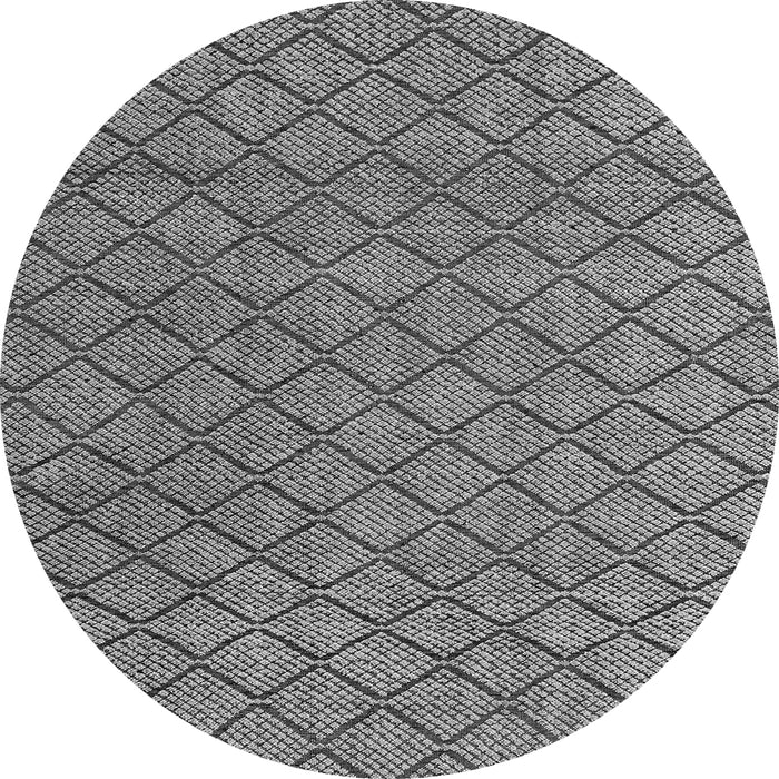Round Abstract Gray Modern Rug, abs4618gry