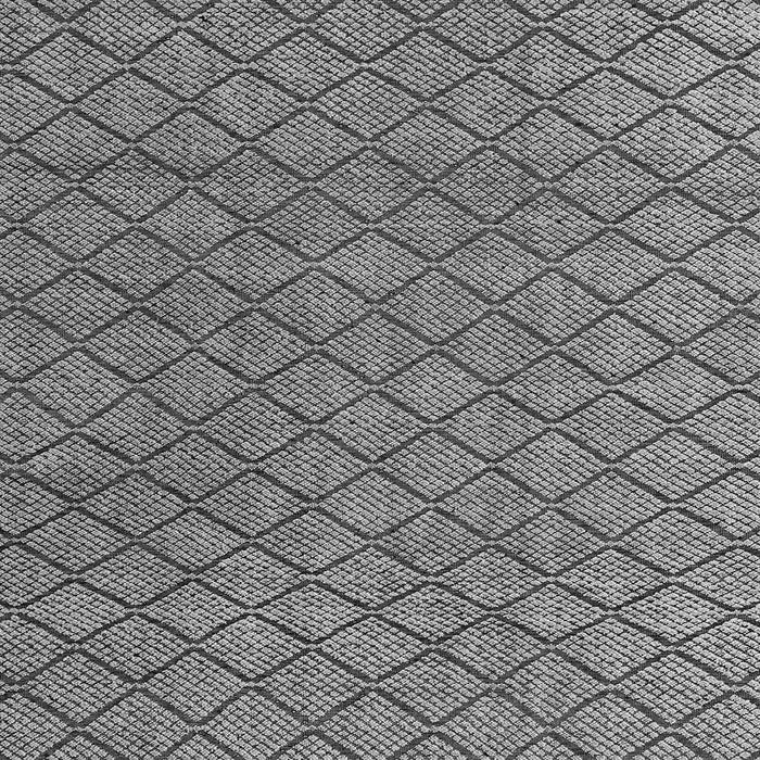 Square Abstract Gray Modern Rug, abs4618gry