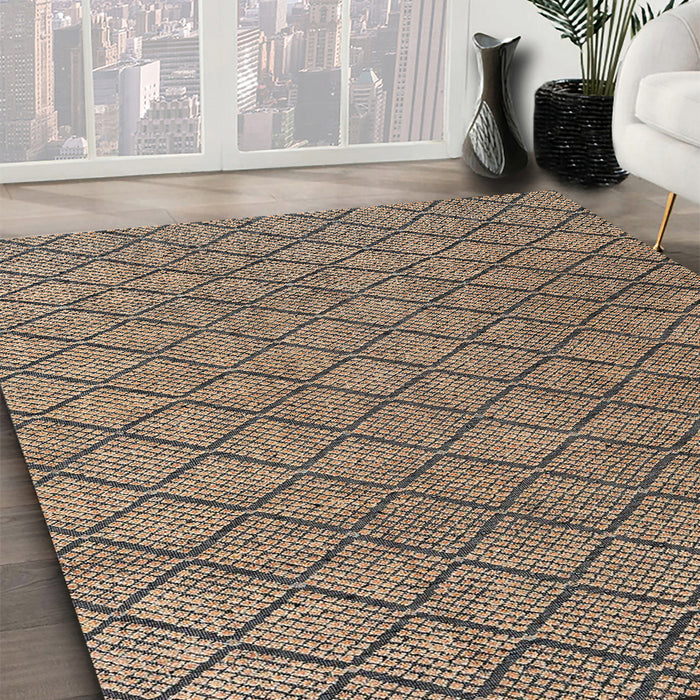Machine Washable Abstract Dark Brown Rug in a Family Room, wshabs4618