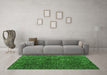 Machine Washable Abstract Green Modern Area Rugs in a Living Room,, wshabs4619grn