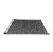 Sideview of Machine Washable Abstract Gray Modern Rug, wshabs4619gry