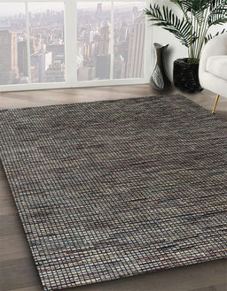 Abstract Pink Modern Rug in Family Room, abs4619
