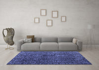 Machine Washable Abstract Blue Modern Rug, wshabs4619blu