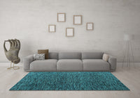 Machine Washable Abstract Light Blue Modern Rug, wshabs4619lblu