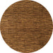 Round Abstract Orange Modern Rug, abs4619org