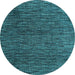 Round Abstract Light Blue Modern Rug, abs4619lblu