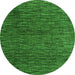 Round Abstract Green Modern Rug, abs4619grn