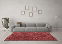 Machine Washable Abstract Red Modern Rug, wshabs4619red