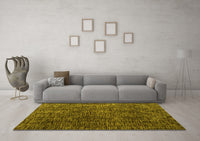 Machine Washable Abstract Yellow Modern Rug, wshabs4619yw