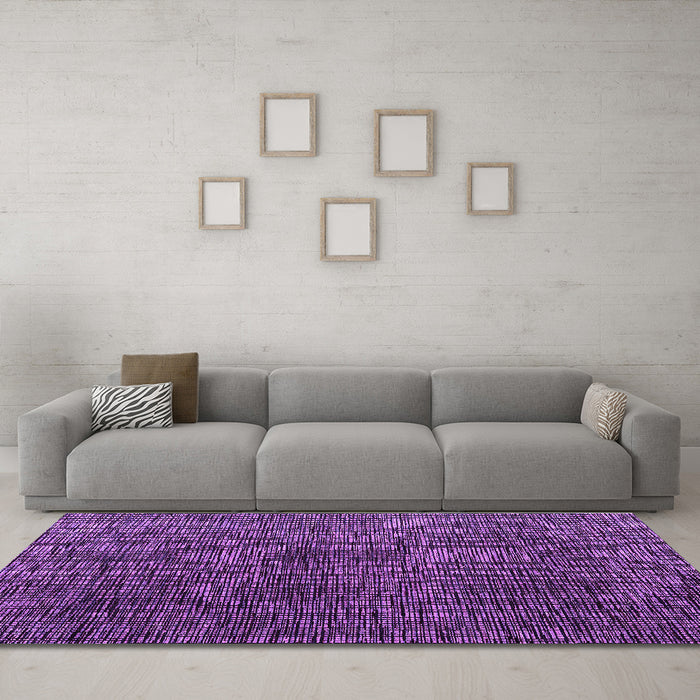 Machine Washable Abstract Purple Modern Area Rugs in a Living Room, wshabs4619pur