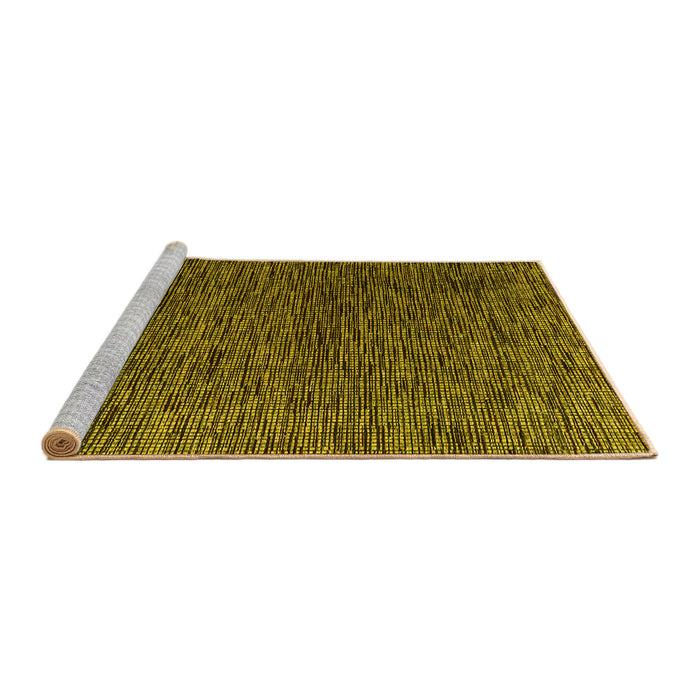 Sideview of Machine Washable Abstract Yellow Modern Rug, wshabs4619yw