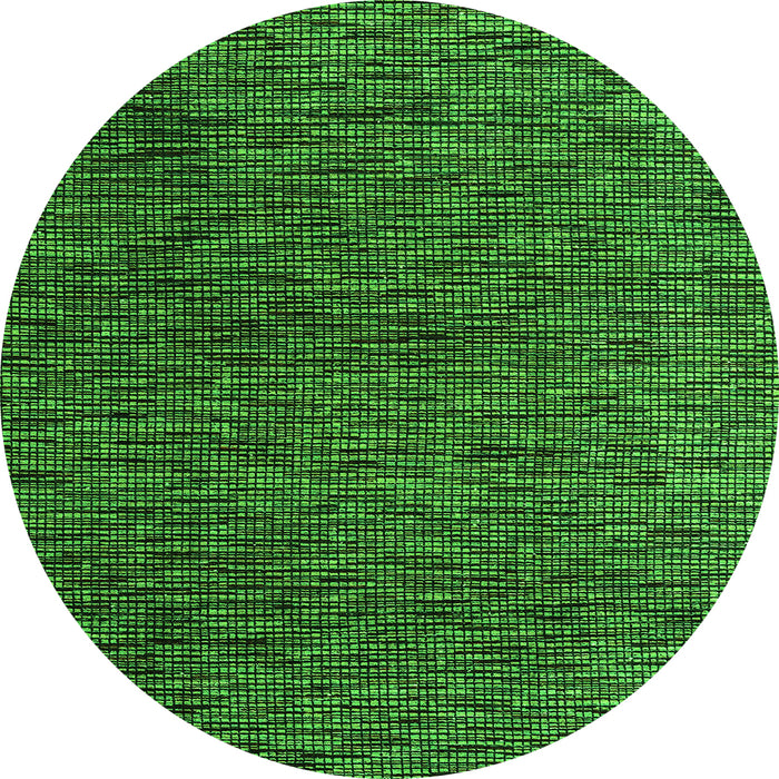 Round Machine Washable Abstract Green Modern Area Rugs, wshabs4619grn