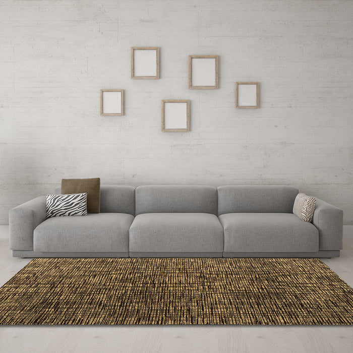 Machine Washable Abstract Brown Modern Rug in a Living Room,, wshabs4619brn