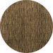 Round Machine Washable Abstract Brown Modern Rug, wshabs4619brn