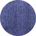 Round Abstract Blue Modern Rug, abs4619blu