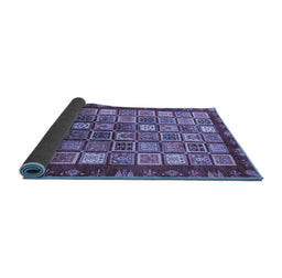 Sideview of Abstract Blue Modern Rug, abs461blu