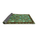 Sideview of Abstract Turquoise Modern Rug, abs461turq