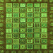 Square Machine Washable Abstract Green Modern Area Rugs, wshabs461grn