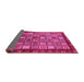 Sideview of Abstract Pink Modern Rug, abs461pnk