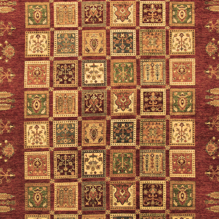 Machine Washable Abstract Brown Modern Rug, wshabs461brn