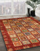 Machine Washable Abstract Red Rug in a Family Room, wshabs461