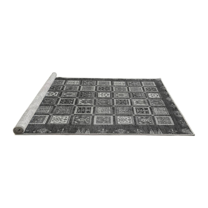 Sideview of Machine Washable Abstract Gray Modern Rug, wshabs461gry