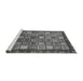 Sideview of Machine Washable Abstract Gray Modern Rug, wshabs461gry