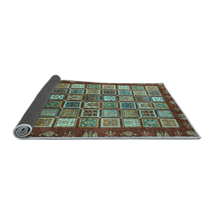 Sideview of Abstract Light Blue Modern Rug, abs461lblu