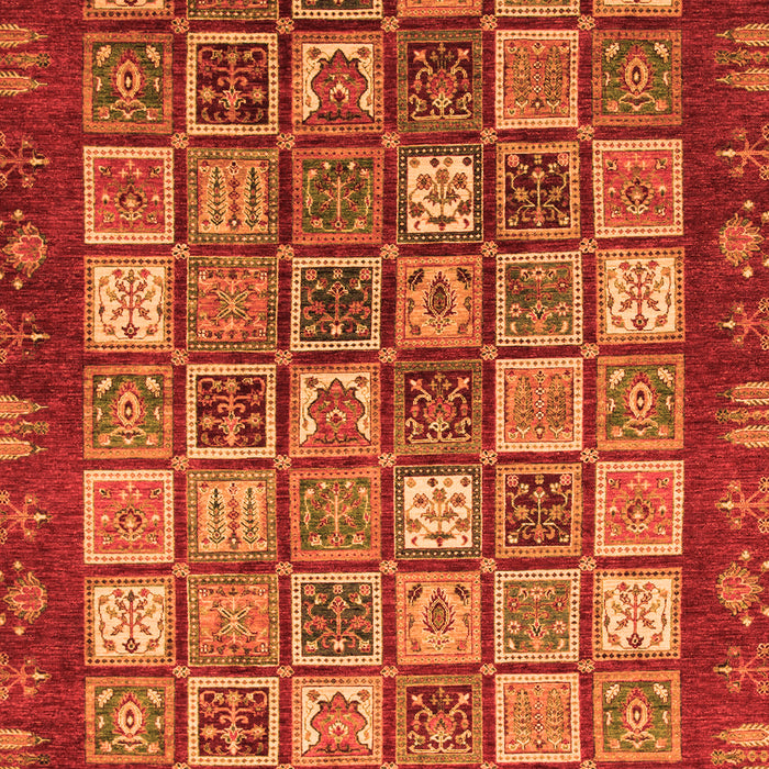 Machine Washable Abstract Orange Modern Area Rugs, wshabs461org