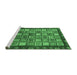 Sideview of Machine Washable Abstract Emerald Green Modern Area Rugs, wshabs461emgrn