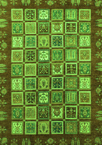 Abstract Green Modern Rug, abs461grn