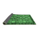 Sideview of Abstract Emerald Green Modern Rug, abs461emgrn