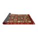 Sideview of Abstract Red Modern Rug, abs462