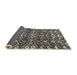 Sideview of Abstract Gunmetal Green Modern Rug, abs4620