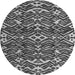 Round Machine Washable Abstract Gray Modern Rug, wshabs4620gry