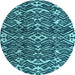 Round Machine Washable Abstract Light Blue Modern Rug, wshabs4620lblu