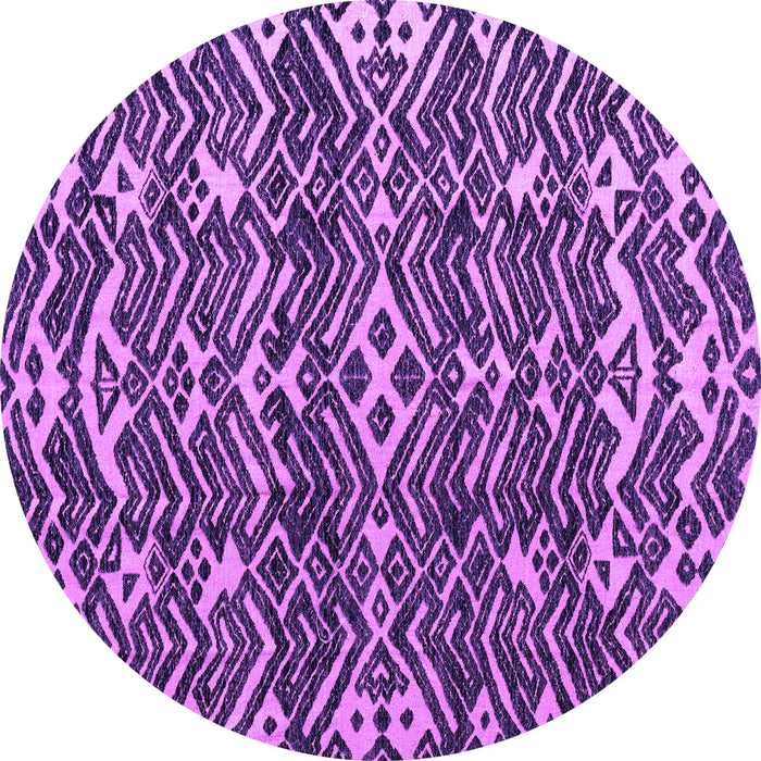 Round Abstract Purple Modern Rug, abs4620pur