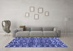 Machine Washable Abstract Blue Modern Rug in a Living Room, wshabs4620blu