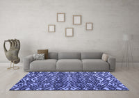 Machine Washable Abstract Blue Modern Rug, wshabs4620blu