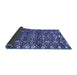 Sideview of Abstract Blue Modern Rug, abs4620blu