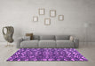 Machine Washable Abstract Purple Modern Area Rugs in a Living Room, wshabs4620pur