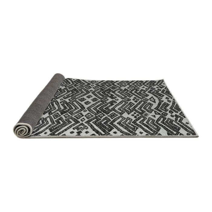 Sideview of Abstract Gray Modern Rug, abs4620gry