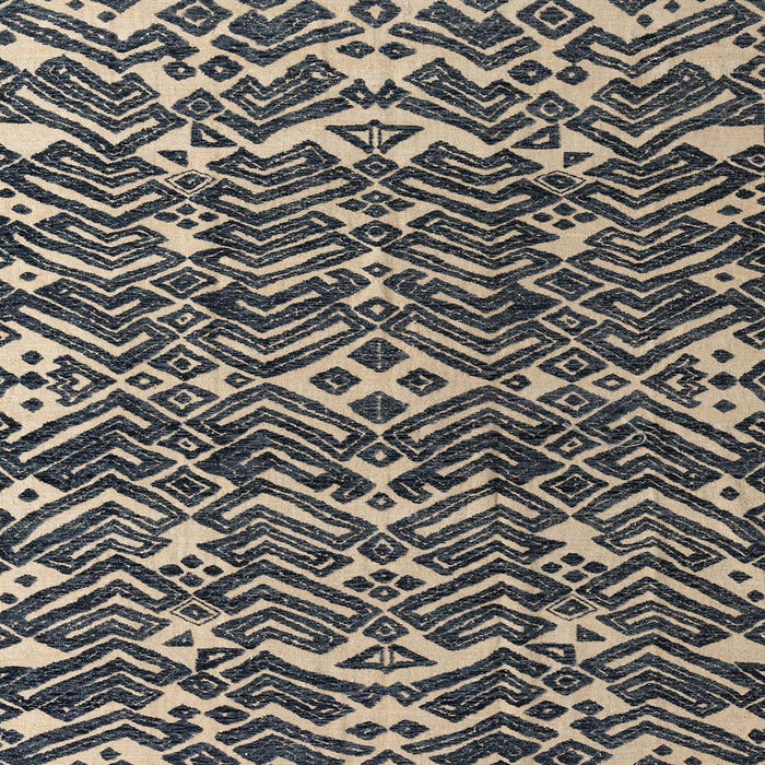 Square Abstract Gunmetal Green Modern Rug, abs4620