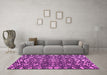 Machine Washable Abstract Pink Modern Rug in a Living Room, wshabs4620pnk