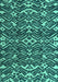 Machine Washable Abstract Turquoise Modern Area Rugs, wshabs4620turq