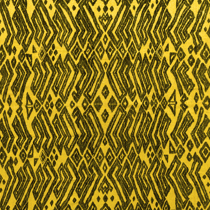 Square Abstract Yellow Modern Rug, abs4620yw
